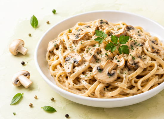 Creamy Garlic Mushroom Pasta